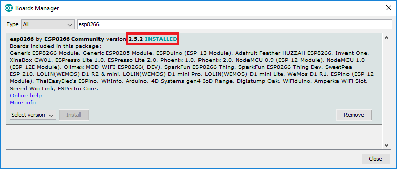 نصب بردهای ESP8266 در آردوینو IDE (ویندوز - مک - لینوکس)